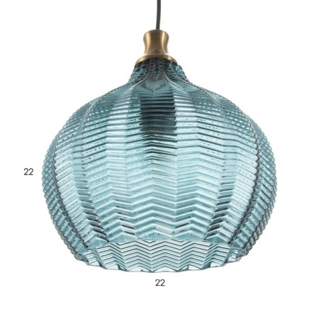 Bayerlux lamp "Triano" E27 40W Black-blue 23x23x25-125 cm-6