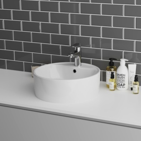Grossman GR-3012 sink, round, d = 410 mm, white-1