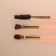 A set of makeup brushes, 3 objects, pink color
