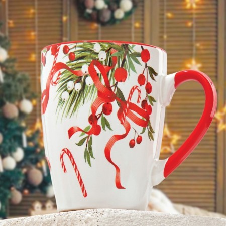 Ceramic mug "New Year's fairy tale", 350 ml, white color-2