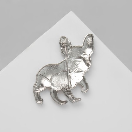 Book "Bulldog" French with a heart, color in silver-1