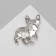 Book "Bulldog" French with a heart, color in silver