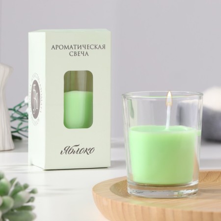 Aromatic candle in a glass "Nyud", 5x6 cm, apple-4