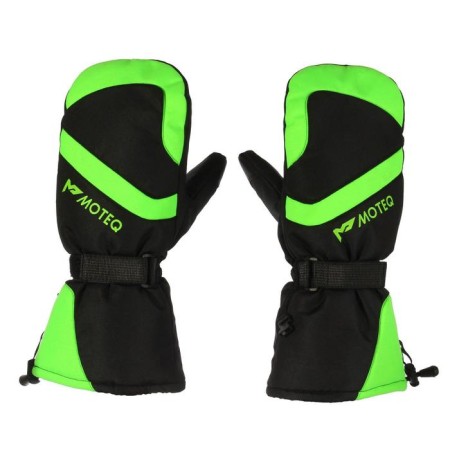 Winter mittens "beaver", size XL, black, green