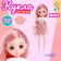 Fashionable hinge doll "Masha" in a dress, mix
