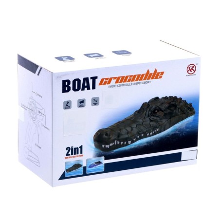 Radio -controlled boat "Crocodile", 2 in 1, works from the battery-8