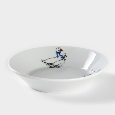 Porcelain saucer "geese", d = 14 cm, mix