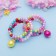 Bracelet Children's "chosen" pearls, 3 threads, color mix