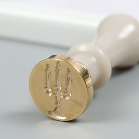 Printing for wax with a plastic handle "Candelabr" 2.5x2.5 cm-3