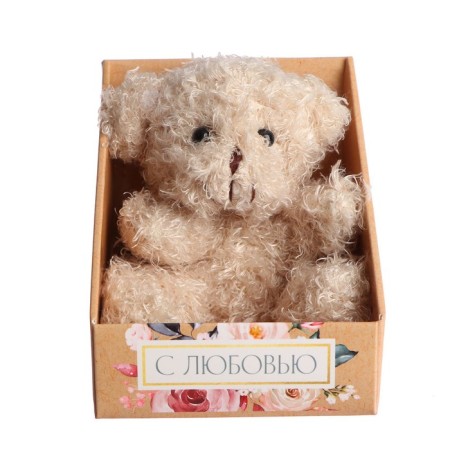 Soft toy "with love", bear, color mix-7