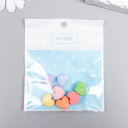 Decor for creativity Plastic "Heart Sephire" MIX 0.5x1.3x1.3 cm-3