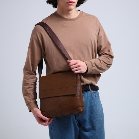 Male bag, brown color-5