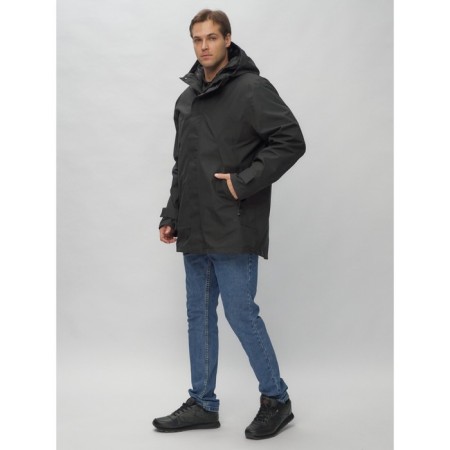 Male jacket-park, size 56, black color-1