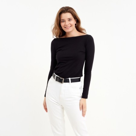 Longsliv Women's Minaku: Basic Line Black Color, Rr. 46