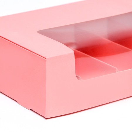The box is folding, under 5 eclars pink, 25 x 15 x 6.6 cm-2