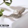 Brooch "Flower" lupine, white color in silver