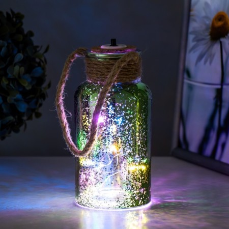 Night Lassa Led from Batteries Green 8x8x17 cm Risalux