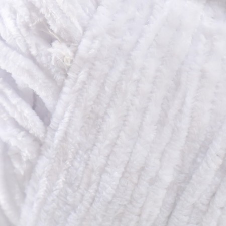 Yarn "Velour" 100% micropoliester 170m/100g (840 white)-3