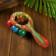 Musical instrument Marakas with balls and plates rainbow 25x13x5 cm mix