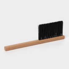 Brush - technical flush, 29 × 2.5 × 1.6 cm, three -row, 39 bundles, beech, synthetic fiber black