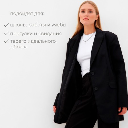 Women's jacket Minaku: classic, black color, size 46-48-2