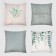 A set of decorative pillowcases "Eucalyptus" - 4 pcs, 40x40 cm, velor