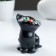 Figure "Cat Murzik" black, 6x9x6cm
