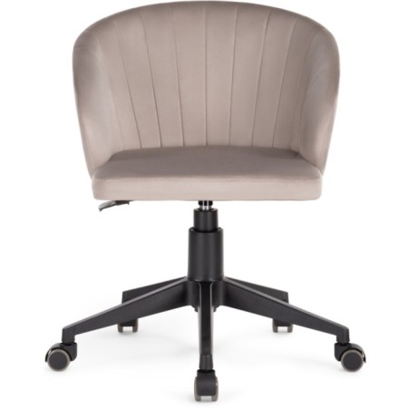 Computer chair Plastic Plastic/velor, black/beige 59x60x78 cm-1