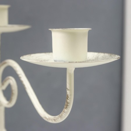 Summary Metal for 3 candles "Provence" white aged 31x13x30 cm-3