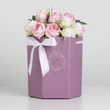 Box a gift folding hexagon 