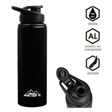 Water bottle, 750 ml, Master K, 24 x 7.3 cm, aluminum case