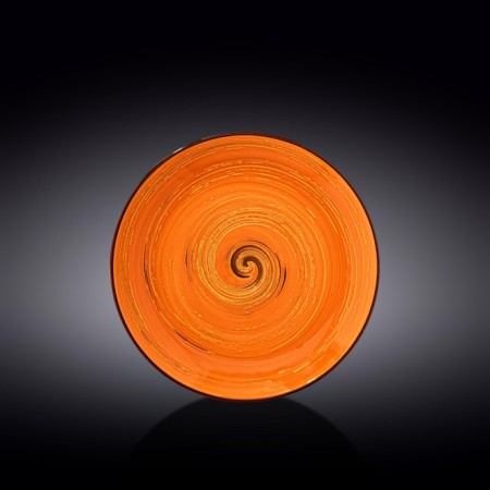 The plate round Wilmax England Spiral, D = 23 cm, Orange color