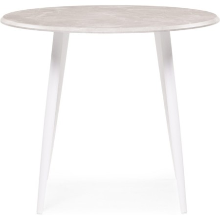 Wooden abylin table marble light gray/white matte metal 90x90x76 cm-1