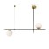 Suspended lamp Maytoni Mod048PL-02G, 2HE14, 40W, 95x15x76 cm, color gold