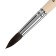 Squirrel brush round, rubloff series 1410 No. 10, a short handle is impregnated with varnish, white clip