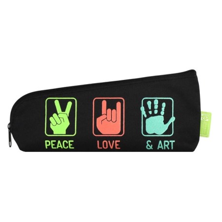 Penal soft, 1 compartment, 80 x 200 x 40 mm, voluminous, phoenix "Gest language" Black 62090-1