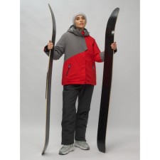 Ski suit female, size 58, red color
