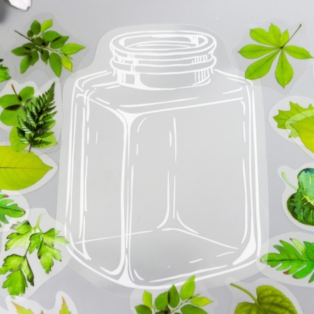 Stickers for creativity "Leaves in the Bank" set 35 pcs 12.5x9.1 cm-1