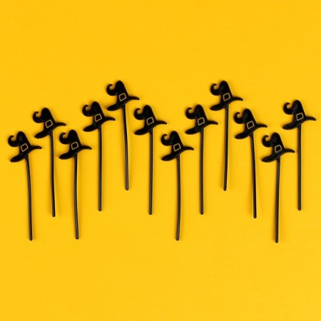 Skewers "Hat", in a set of 12 pieces, color black-1