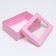 The box is folding, the lid is, with the window, the pink, 24 x 17 x 8 cm