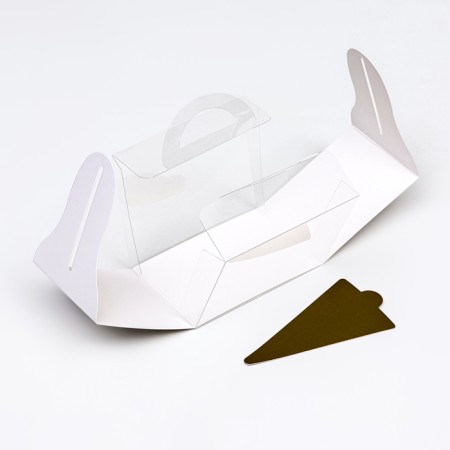 Confectionery packaging for the cake, white 12 x 8 x 10 cm-3