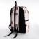 Youth backpack from textiles, 3 pockets, beige/pink color