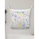 Organizer in a bath on suction cups "Flower zigzags", for storing toys and trifles, size 33x39 cm