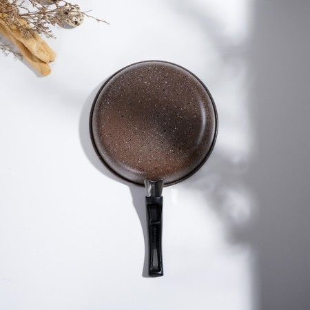 Rock pan, d = 17 cm, plastic handle, anti -stick coating, brown color-6