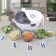 Magisthuman Majestic multifunctional vegetable engine, with a drain basket, 22.3 × 13.5 × 22.5 cm, white-gray color