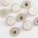 A set of buttons on the leg, d = 15 mm, 10 pcs, white/gold color
