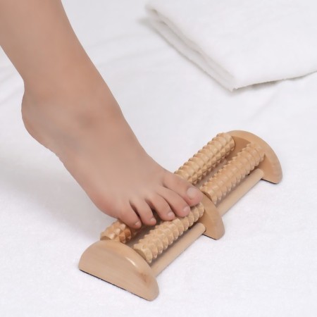 Massage "Drums", 4 rollers with spikes, wooden, 26 × 10 × 5 cm-3