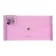 Folder-convert on a 260 x 132 mm button (Travel), 550 μm, Erichkrause "Matt Pastel Bloom", with an extension, 4 compartments, translucent, embossing "sand", mix