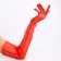 Carnival accessory- transparent gloves, red color