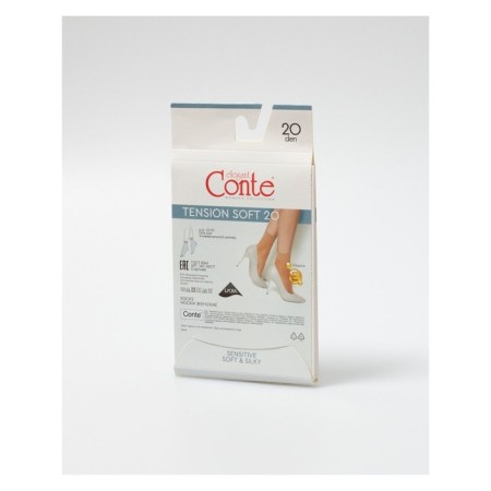 Women's socks with a compacted eye Elegant Tension Soft 20, size 23-25, color Bronz-5